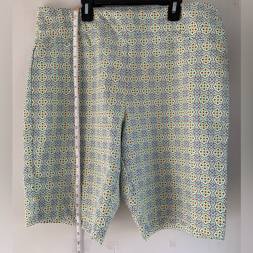 Plus Size Shorts Printed Stretch with Elastic Waist